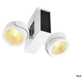 Tec kalu, plafonnier intérieur, double, angle 24°, blanc/noir, led, 31w, 3000k, variable triac