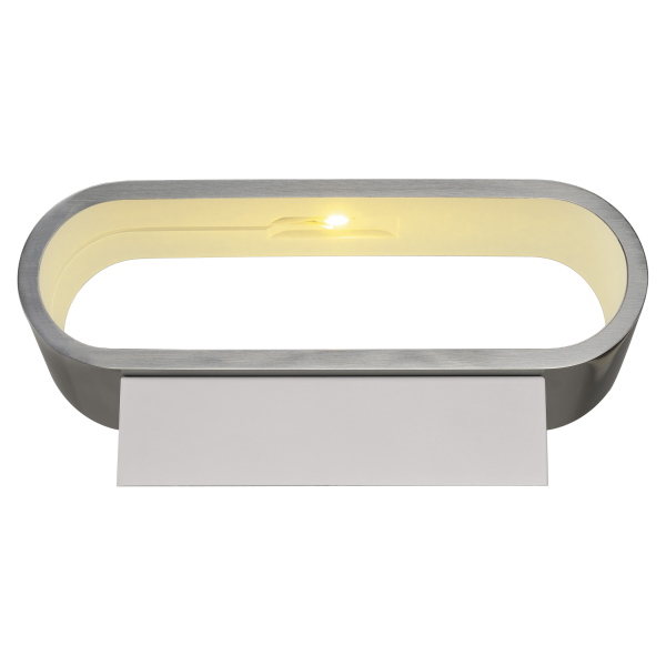 Asso led applique, ovale, alu brossé, 5w led, 3000k