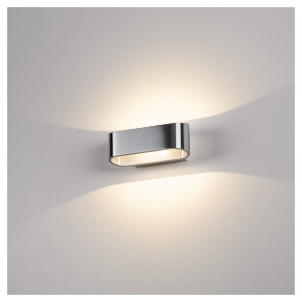 Asso led applique, ovale, alu brossé, 5w led, 3000k