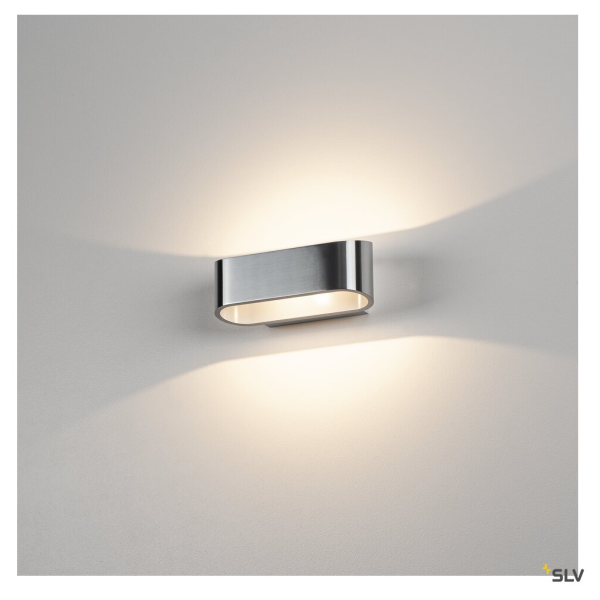 Asso led applique, ovale, alu brossé, 5w led, 3000k