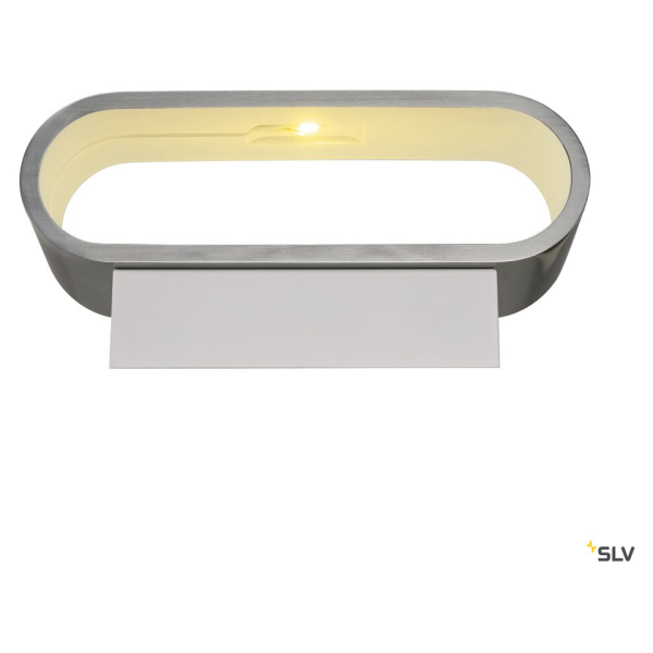 Asso led applique, ovale, alu brossé, 5w led, 3000k