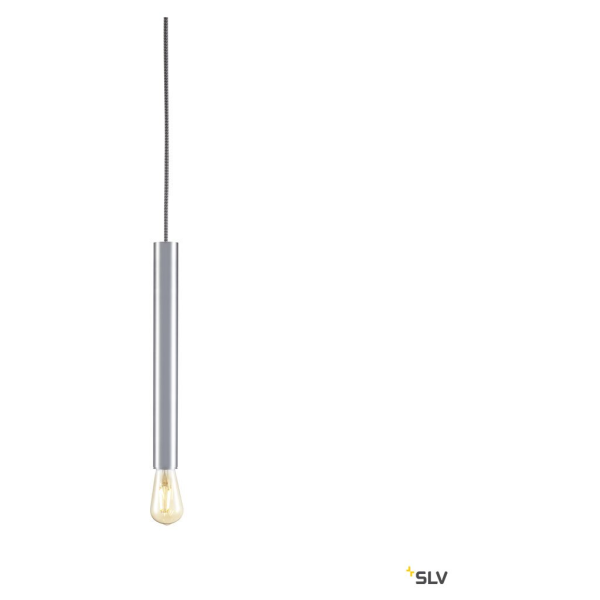 Fitu, suspension intérieure, hauteur 40 cm, alu brossé, e27, 60w max, câble nu sans patère de 5m