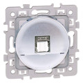 Square rj 45 cat6 grade tel+inf utp silver