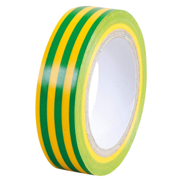 Ruban Isolant Vert/Jaune 15 mm Longueur 10 m Eur’Ohm