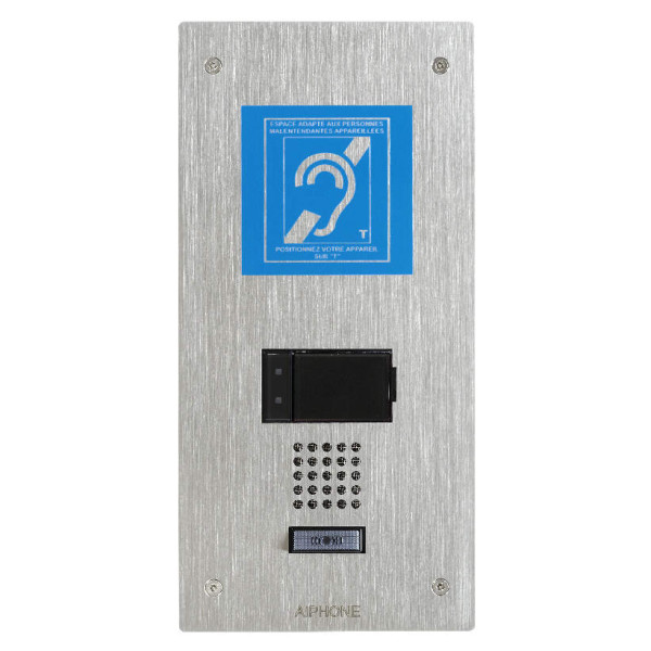 Aiphone gamme lx platine audio encastrée résistante au vandalisme 1bp ip façade inox et boucle magnétique 