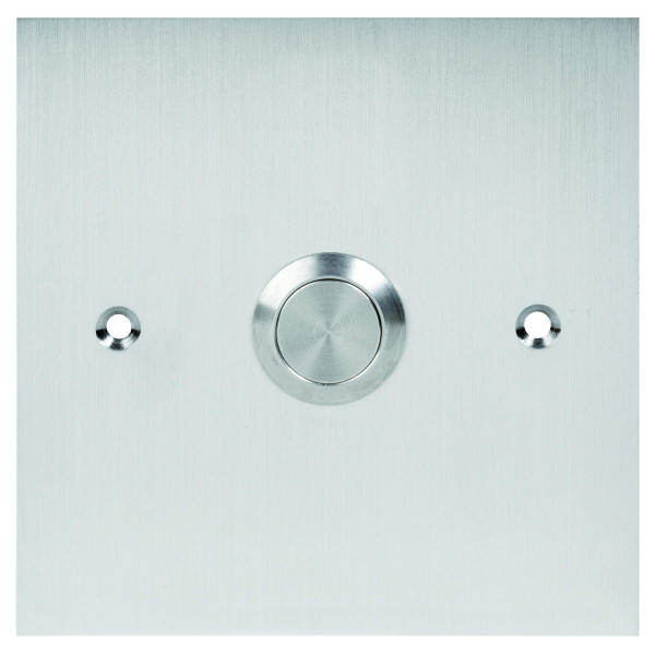 BP inox avec contact NO/NF forme carrée 90x90mm pour encastrement dans pot 60mm  (120182)