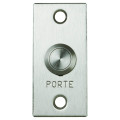 Bouton inox encastré avec gravure "porte" et contact NO/NF (120117)