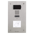 Aiphone gamme lx platine audio encastrée av 1bp ip façade inox avec emplacement pour lecteur tertiaire