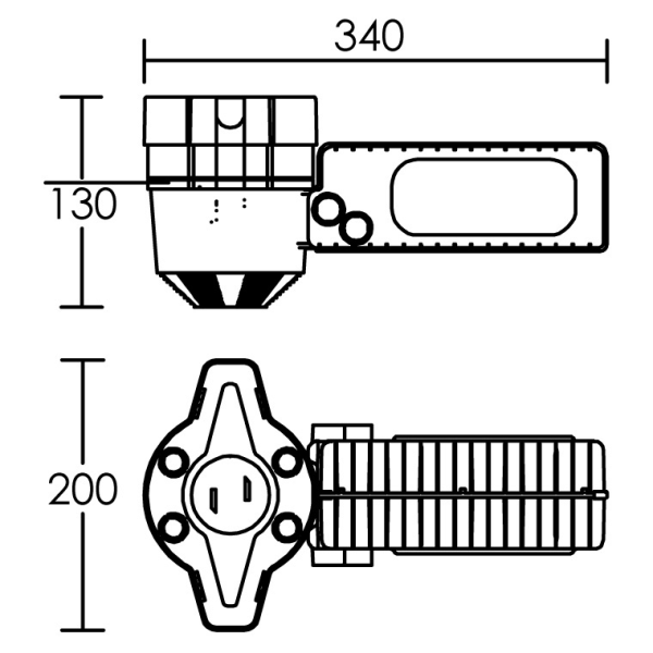 B2 porte-spot tekpf03t 850°