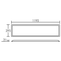 Dalle bkl premium - panneau 300x1200 led 40w 3600lm 50000h