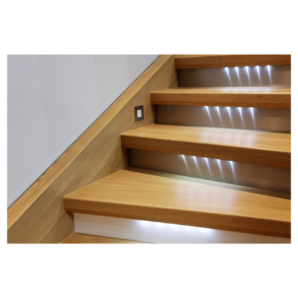 Baliz 2 - encastré mur carré, fixe, noir, led intég. 0,92w 2400k 52lm