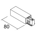 Alimentation gauche - noir - Pour rail 3 allumages 230V (modèle 023)