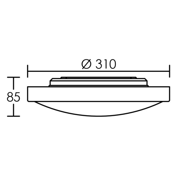 C4 r- plafonnier/appl. mur ip44 led intég. 16w 4000k 1150lm, sensor intégré