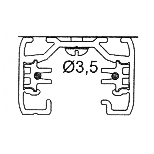 Gb 2200 rail 2m 029 alu anod