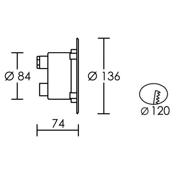 Enc. luxmur gx53 sans lampe