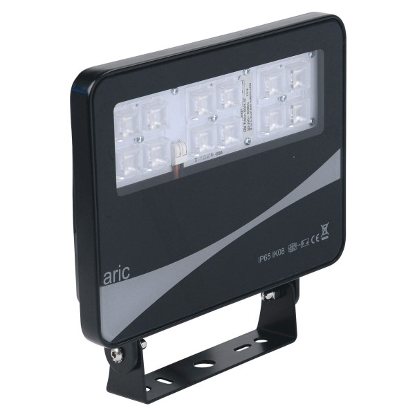 Sunset e- proj. ext. ip65 ik08, noir,angle 50°x140°, led intég. 44w 4000k 3500lm