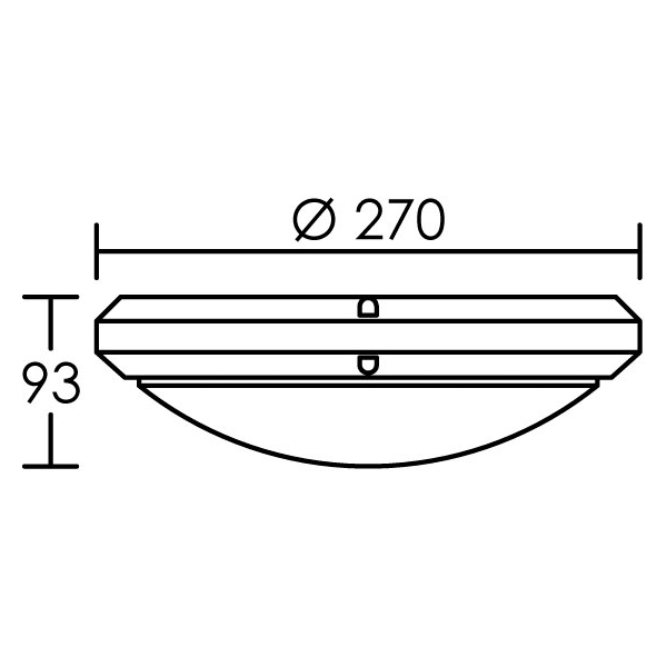 Oria led - hublot / plafonnier ip54 ik10 led intég. 10w 4000k 650lm