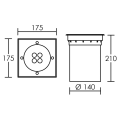 Tecnisol 150 - enc.sol ext. ip67 ik10, carré, inox, led 12w 45° 4000k 800lm