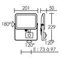 Wink 20 - proj. ext. ip65 ik08, blanc, led intég. 110° 20w 4000k 1700lm,a/sensor