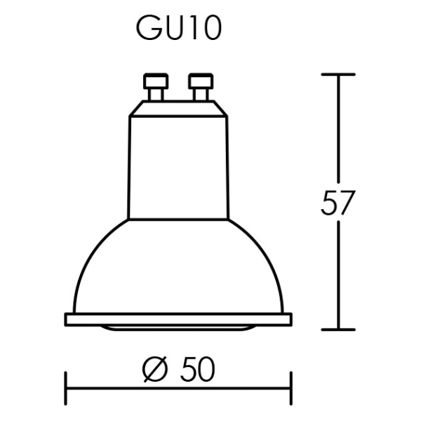 Lpe led gu10 1x6w/4000k blc