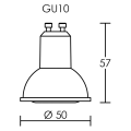 Lpe led gu10 1x6w/4000k blc