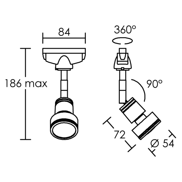 Zao - spot pour kit zao gu10, blanc, a/lpe led 6w 3000k 500lm incl