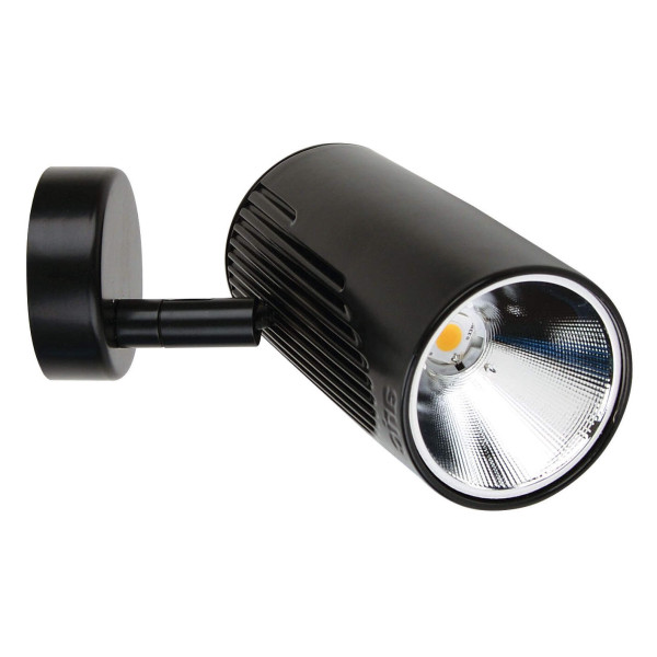 Lumi 01 - proj. s/patère, noir, angle 32°, led intég. 17w 3000k 1800lm