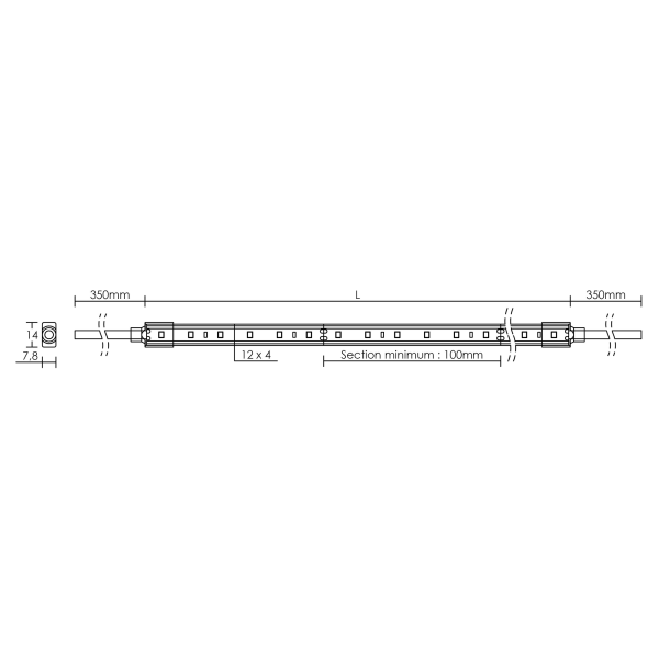 Jakled 60 hr - ruban led souple protégé ip65 - 5m