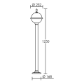 Borne termo haute noir e27