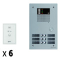 Kit portier collectif GKAML62 6 appels audio mains-libres 2 fils - Golmar Bitron Video