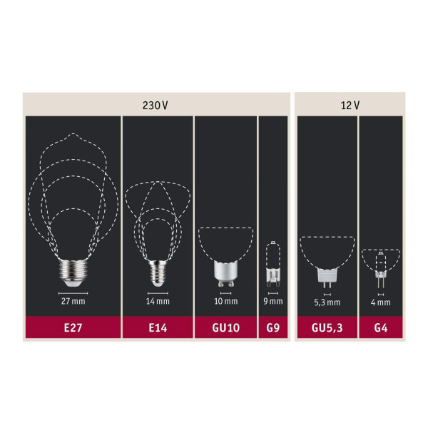 Base d'ampoule halogène Paulmann Halo+ 2x28W G9