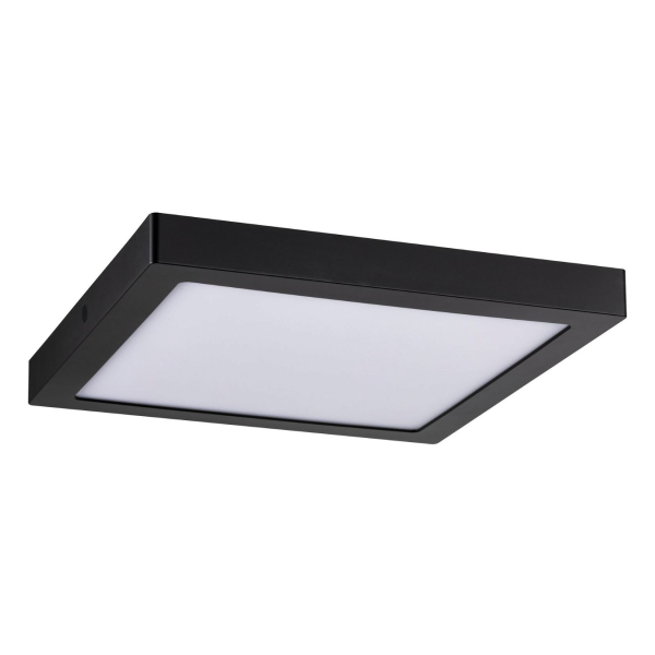 Pan led wallceiling abia 300x300mm 22w noir mat 230v plastique