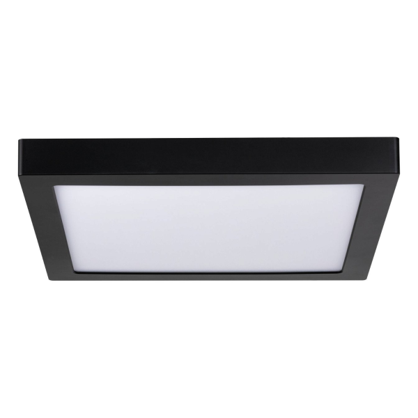 Pan led wallceiling abia 300x300mm 22w noir mat 230v plastique