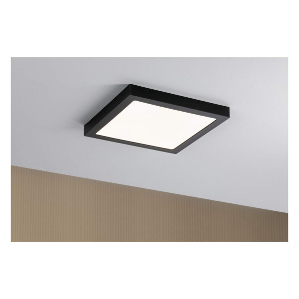 Pan led wallceiling abia 300x300mm 22w noir mat 230v plastique