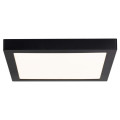 Pan led wallceiling abia 300x300mm 22w noir mat 230v plastique