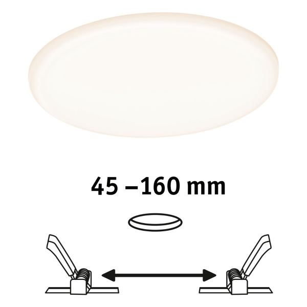 Panneau encastré paulmann veluna varifit ip44 17w 3 step cct 215mm étique - 95382