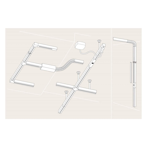 Paulmann embout urail led 1x5,8w blanc 