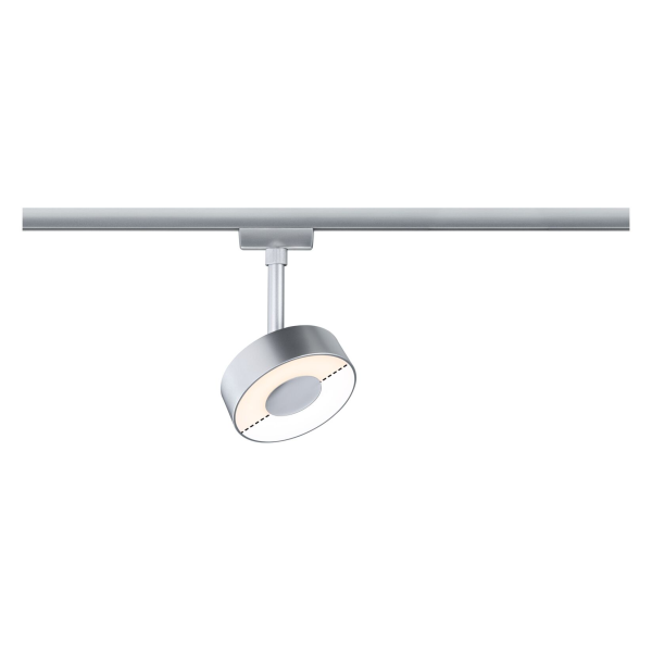 Spot urail circle 2stepwhite 5w chrome dép 230v métal/plastique