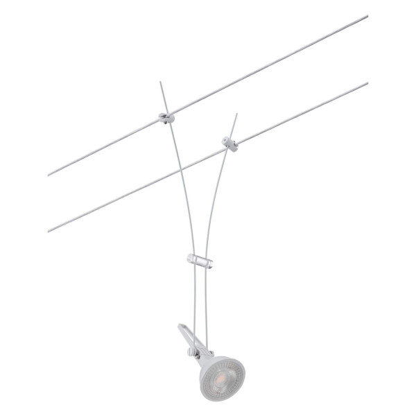Spot système câbles paulmann corduo comet max1x50w blanc dépoli gu5,3 12v métal
