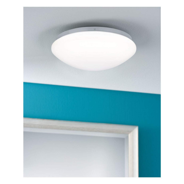 Led plafonnier leonis ip44 11w 4000k 280mm blanc 230 v plastique