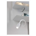 Applique led merani max1x40w/3w e27 gris/blanc 230v tissu/métal