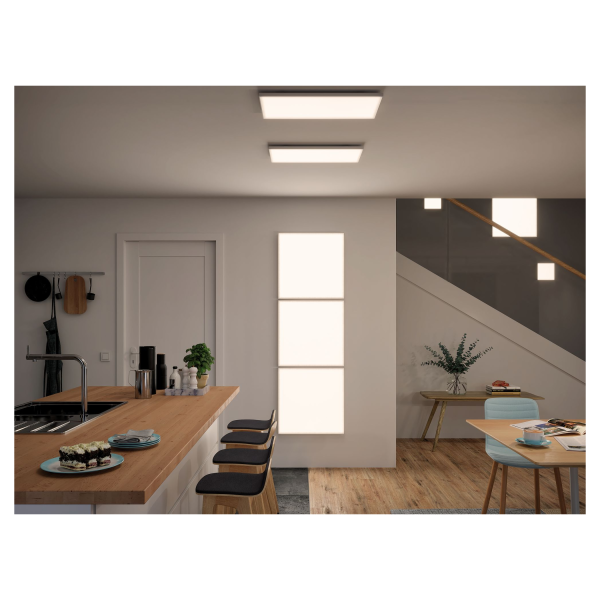 Panneau led velora gra 595x 595mm 34w blanc dépoli 230v métal