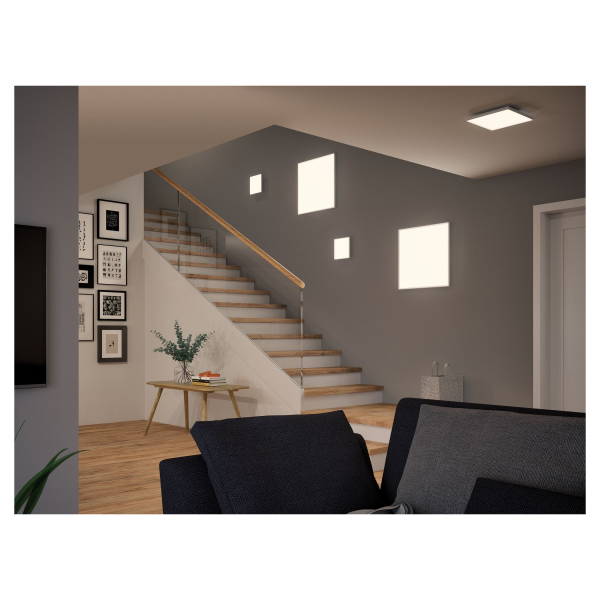 Panneau led velora gra 595x 595mm 34w blanc dépoli 230v métal