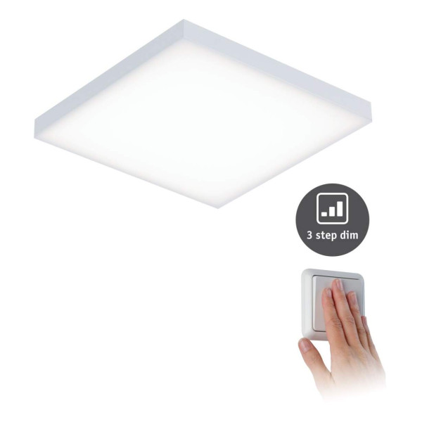 Panneau led velora gra 225x 225mm 12w blanc dépoli 230v métal