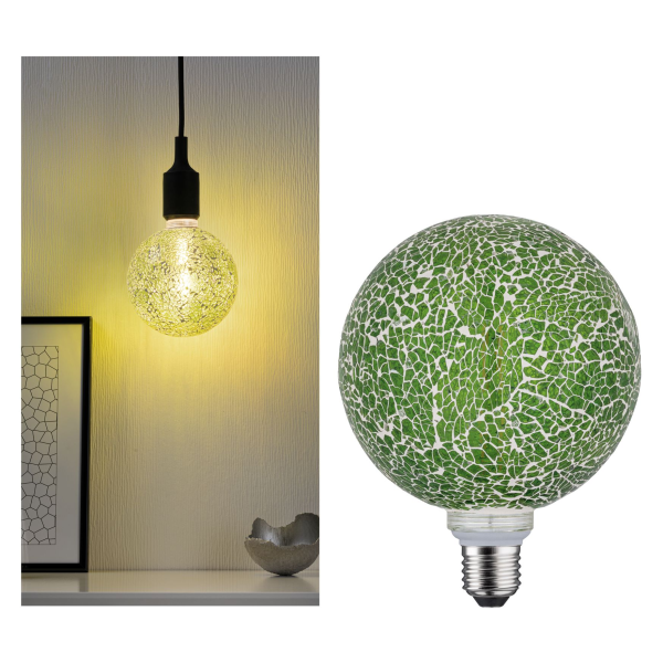 Led g125 miracle mosaic 470lm green grd e27 2700k 230v