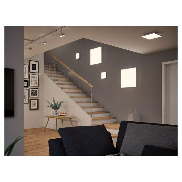 Panneau led velora 295x295mm 16,8w blanc dépoli 230v métal