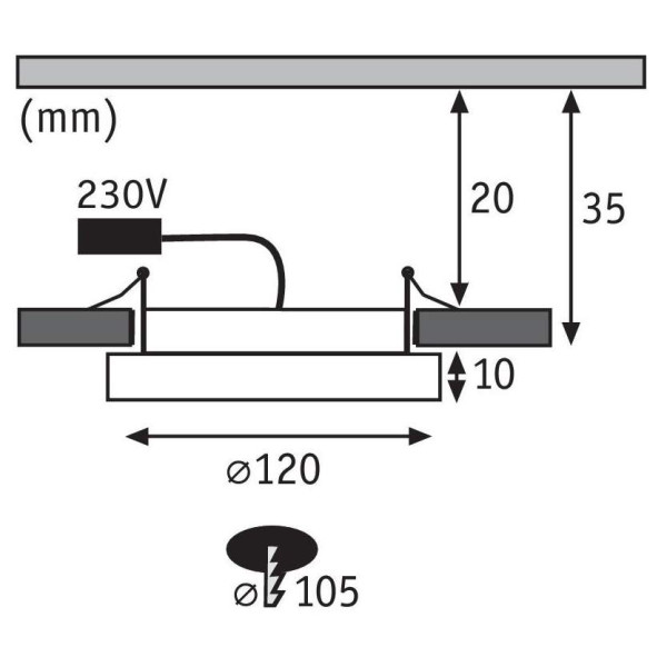 Paulmann kit pan enc areo rond ip23 led