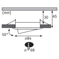 Kit encastré nova plus zb coin rgbw rond noir led 3x2,5w 230v 51mm acier br/alu zinc