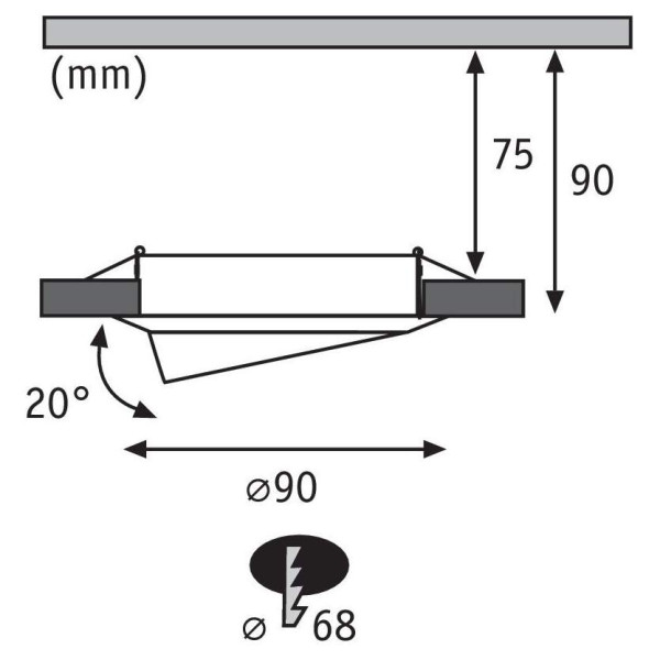 Paulmann ebl base rd orientable led 3x5