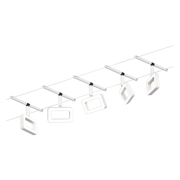 Système câble paulmann corduo cc frame 5x4,8w blc dép/chrome 230 v/12 cc 60va syn 3000k